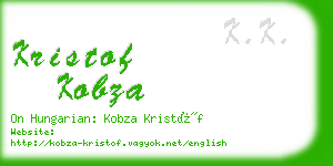 kristof kobza business card